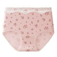 thumbnail image 2 of jobturf Womens Underwear High Waisted Lace Trim Floral Printed Soft Breathable Panties Full Coverage Stretch Briefs Ladies Hipsters Panty, 2 of 7
