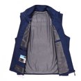 thumbnail image 3 of JUUYY Men's Lightweight Softshell Vest Outerwear Zip Up Stand Collar Outdoor Casual Solid Color Vest Coats Sleeveless Quick Dry Golf Vest Jacket Dark Blue M, 3 of 4