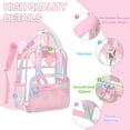 thumbnail image 4 of DAKIMOE Clear Backpacks for School Small Clear Book Bag Heavy Duty Pvc Transparent Backpack Stadium Approved See Through Book Bags, Pink Tie-Dye, 4 of 8
