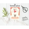 thumbnail image 3 of Darling Souvenir White Birthday Invitation Card 28 Pcs Fill or Write In Blank Invites Printable Party Supplies 5 x 7 Inches, 3 of 5