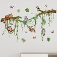 thumbnail image 1 of Pegatizas de pared de animales, calcomanías de pared de mapache de monos, póster, decoración del hogar, decoración de arte del fondo de pantalla de, 1 of 8