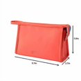 thumbnail image 2 of Makeup Bag Cosmetic Bag for Women,Portable Travel Bag PU Leather Waterproof Toiletry Bag Beauty Zipper Makeup Organizer Bag(Orange), 2 of 4