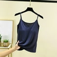 thumbnail image 2 of MESSUEN Camisole Tops for Women Tank Top for Women with Built in Bra V-neck Camisole Tank for with Built in Bras Shelf Bra Padded 2024 Tanks Fit Basic Womens Tops Shirts for Women Blue L, 2 of 5