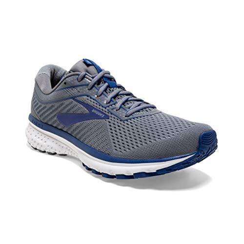 Brooks Brooks Mens Ghost 12 Running Shoe Grey/Alloy/Blue D 10.0