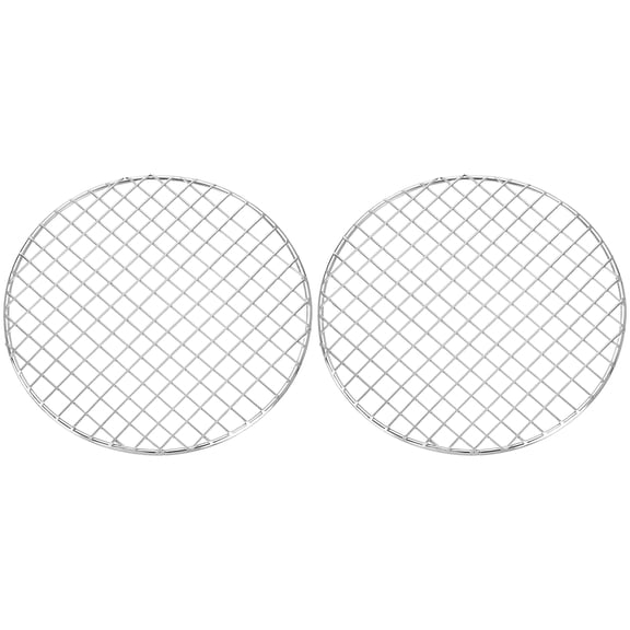 Uxcell 2 Pcs Round Cooking Rack, Dia 8.3 Inch Stainless Steel Grill Grate Cross Wire Barbecue Grill for Cooking Baking Air Fryer Racks, Silver