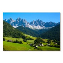 Elephant Stock Village In Santa Maddalena Wall Art - Horizontal Canvas Wall Art - Living Room Wall Decor - Nature Canvas - Blue And Green Decor - 12" x 8"