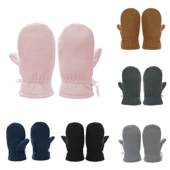 Ticikt Kids Mittens, Thick Sherpa Lined Warm Winter Gloves for Toddlers,Pink