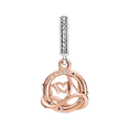 thumbnail image 4 of 925 Sterling Silver Rose Gold Mom Infinity Heart Dangle Charm for Bracelet Charms Bangle Pendant Jewelry, 4 of 4