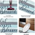thumbnail image 5 of Thanksgiving Kitchen Rugs Set of 2 Non-Slip Blue Kitchen Rug and Mat Farmhouse Rugs 16 x 31.5 in +16 x 47.3 in (Blue-Thankful Rugs), 5 of 6