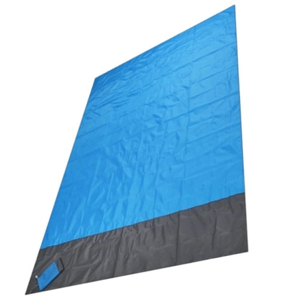 Advancent Colchoneta de playa plegable, resistente al agua, sin arena, para exteriores, portátil, con bolsillo con cremallera, reutilizable, para acampar, Deportes acuáticos Azul Advancent OD023119-02