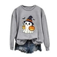 thumbnail image 2 of Neewe Women's Halloween Printed Crew Neck Sweatshirt Loose Soft Long Sleeve Pullover Casual Tops, 2 of 4