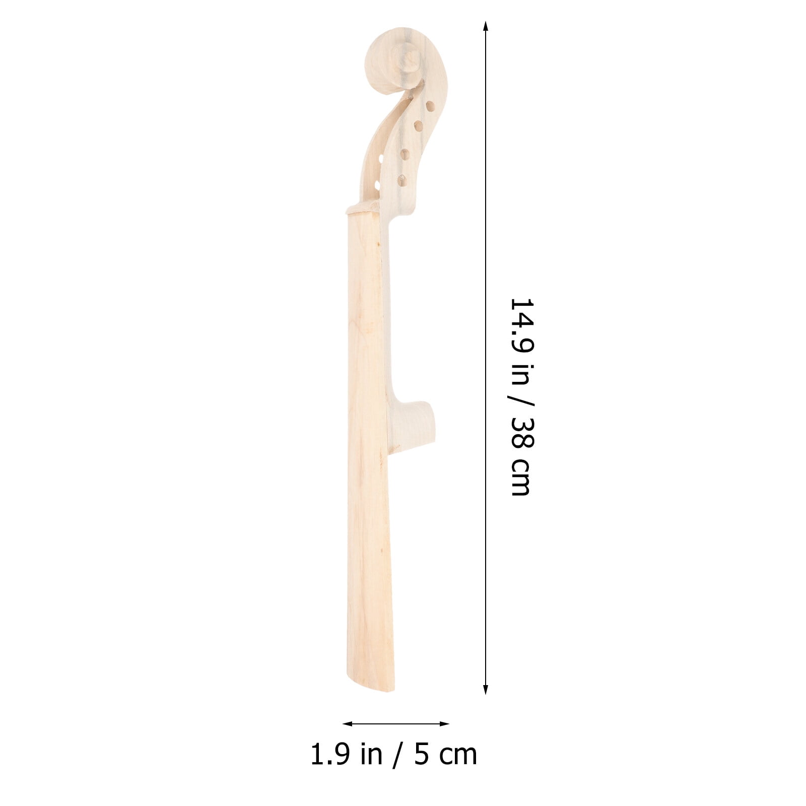 Violin Neck With Fingerboard Wooden 4/4 Violin Accessory Replacement