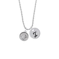 thumbnail image 2 of Delight Jewelry Silvertone Music Note - Round Seal Silvertone Script Initial Disc - I - Charm Necklace, 20"+3", 2 of 4