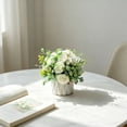 thumbnail image 5 of Artificial Potted Plant Multi-Color Rose and Hydrangea Arrangement, Decorative Ceramic Vase, Pre-Potted for Home Desk Entryway, Long-Lasting Colors, 5 of 5