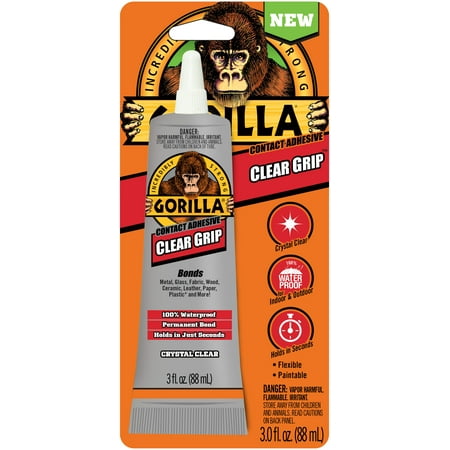 gorilla clear grip 3oz adhesive