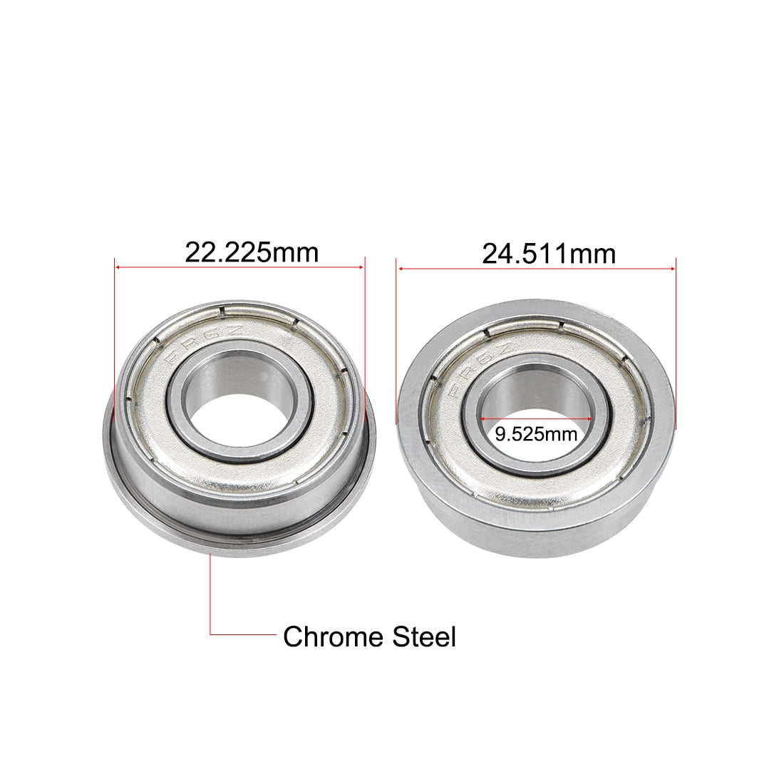 FR6ZZ 3//8/" X 7//8/" FLANGED BEARING 50 PCS ~ FACTORY NEW ~ SHIPS FROM THE U.S.A