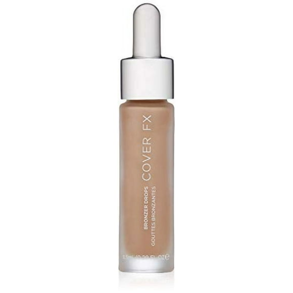 cover FX custom Bronzer Drops, Weightlessly Blend for A Sun-Soaked glow, Sunkissed, 1 Fl Oz