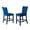 Blue, variant on Counter Height Upholstered Velvet Chairs, Of 2, Blue, Nailhead Trim, Footrest, Contemporary Dining With Assembly Blue Stools Trim And 2pc ,