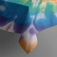 thumbnail image 4 of Rainbow Tie Dye Mandala Pattern Rectangle Tablecloth 60"x102",Waterproof Polyester Rectangle Table Cloth, Wipeable Spillproof Polyester Tablecloth for Dining, Camping, Indoor and Outdoor, 4 of 5