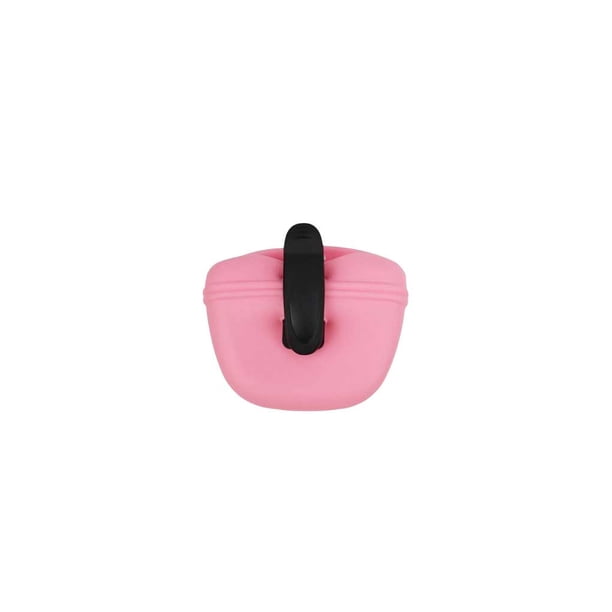 Methold Bolsa de silicona para aperitivos de mascotas, portátil, reutilizable, Flexible, recargable, para entrenamiento al aire libre, bolsa de Suministros para perros Rosado Methold PT004400-02