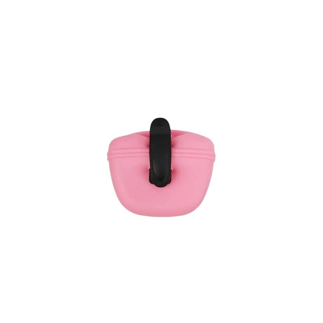 Methold Bolsa de silicona para aperitivos de mascotas, portátil, reutilizable, Flexible, recargable, para entrenamiento al aire libre, bolsa de Suministros para perros Rosado Methold PT004400-02