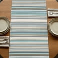 thumbnail image 5 of Table Runners 48 Inches Long Dress Scarves, Light Blue Striped Farmhouse Kitchen/Dining Table Runner, Short Coffee Tablerunners, Farmhouse Thin Line Modern Abstract Art 13x48 Inch, 5 of 9