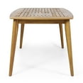 thumbnail image 4 of Neblett Outdoor Acacia Wood Dining Set, Natural, Teak, 4 of 12