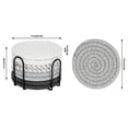 thumbnail image 3 of Cqxid Placemat Under $10 Cotton Rope Woven Meal Mat Circular Cotton Thread Woven Cup Mat Pot Mat Kitchen Table Thickened Insulation Mat, 3 of 9
