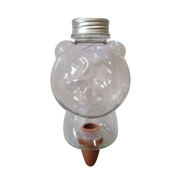 Regadera automática de cristal con forma de oso para jardín interior y exterior.