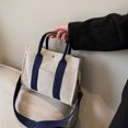 thumbnail image 1 of Bolso de lona para mujer, correa ancha ajustable, bolso informal, bolso mensajero elegante, 1 of 8