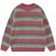 thumbnail image 3 of Suéter de rayas con parches japoneses, prendas de punto para hombre, nuevo jersey de invierno 2024, estilo retro vintage Harajuku, suéter de punto bordado, 3 of 6