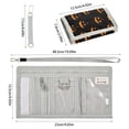 thumbnail image 3 of JIALIOU Nylon Trifold Card Wallet with ID Window Zipper Pocket for Men Women Teen Orange Halloween Pumpkin Face, 3 of 7