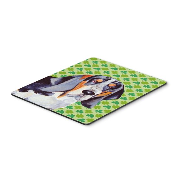 Carolines Treasures LH9192MP "Basset Hound St. Patricks Day Shamrock Portrait Mouse Pad Hot Pad or Trivet" Large