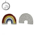 thumbnail image 2 of Floating Charms for Glass Living Memory Locket Pendant and Stainless Steel Back Plate (''Rainbow Floating Charm), 2 of 2