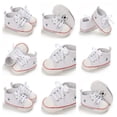 thumbnail image 3 of Walkers Zapatillas De Lona De Moda Para Bebés Recién Nacidos Niños Primeros Pasos Zapatos De Suela Suave Antideslizante Mocasines (0-18 M), 3 of 4