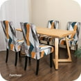 thumbnail image 2 of Pattern Stretch Chair Covers for Dining Room Set of 6,Printed Stretchable Dining Chair Slipcover Washable Removable for Kitchen,Hotel,Restaurant,Ceremony Universal Size(6PCS,Modern), 2 of 6