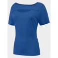 thumbnail image 2 of Womens Summer Short Sleeve T Shirts Slim Fit One Piece Cutout Scoop Neck Going Out Date Night Tops, 2 of 5