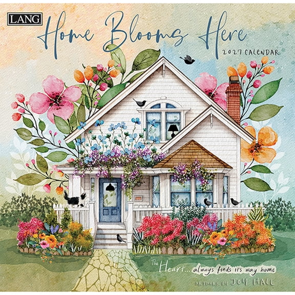 2027 Home Blooms Here Wall Calendar, 12"x12", Multicolor