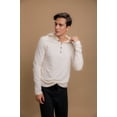 thumbnail image 3 of Men's Cottonique M17773 Long Sleeve Lightweight Cotton Jersey Hoodie (Natural L), 3 of 5