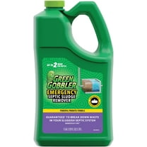 Green Gobbler Emergency Septic Sludge Remover - Safe For Pipes, Toilets, Maintain Healthy Septic Tank Bacterial Balance - 1 Gallon