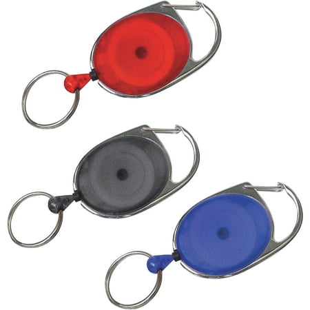 Acrylic Square Key Tag - Lucky Line Clip-On Retractable Key Chain