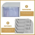 thumbnail image 4 of Warehouse Material Card Rack 5 Slot Hanging Time Card Holder Plastic Grey 11.02 x 4.92 x 1.96 Home and Office Use, 4 of 6