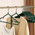 thumbnail image 3 of Clothes Hanger Set, Heavy Duty Non Slip Hangers with Manganese Steel Core, Space Saving Metal Hangers for Shirts, Coats, Trousers, and Dresses, 5 Pcs, 3 of 7