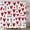 Red, variant on Red Heart Shower Curtain Valentine''s Day Love Romantic Valentines Sweet Couple Bathroom Curtain Fabric with Hooks(84" Wx70 H)