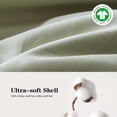 thumbnail image 2 of Simple&Opulence Kids Sage Green Cotton Duvet Cover with Ruffled Twin(68"x 86")- 2 Pieces Organic High End Floral Frill Lightweight Solid Color Bedding Comforter Cover with 1 Pillowcase, 2 of 6