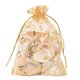 thumbnail image 3 of 400 Piezas 9X12cm Bolsas de Joyería de Organza de Corazón de Lazo de Tejido Fino Bolsos (Oro), 3 of 8