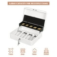 thumbnail image 4 of Portable Cash Drawer Box Deposit with 5 Coin Tray Cover, 3.46 in x 11.8 in x 9.5 in, White, 4 of 8