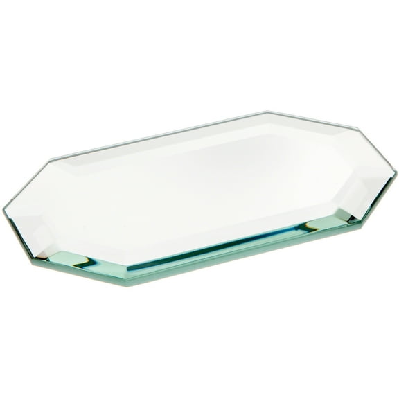 Plymor 3" x 5" Long Octagon, 5mm Thick Beveled Glass Mirror