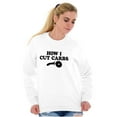 thumbnail image 4 of How Cut Carbs Cutter Foodie Pizza Sweatshirt for Men or Women Brisco Brands L, 4 of 6