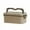 Khaki, variant on FYTPOV Stackable Bento Box with Hidden Handle, Stainless Steel Lunch Box with Utensils, Leakproof Lunchable Food Container